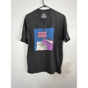 Palace‎ Skateboards Bar Graphic T-Shirt Mens Medium Washed Black Streetwear Tee